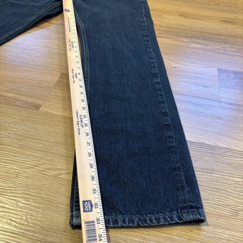 Levis 559 Mens 33x34 Relaxed Straight Leg Jeans Dark‎ Wash Blue Cotton Denim